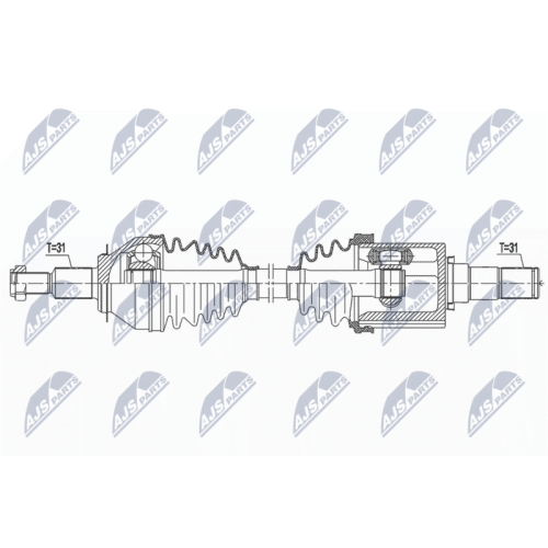 NTY Antriebswelle NPW-MZ-074