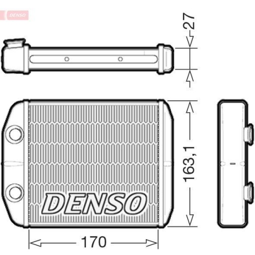 DENSO W&auml;rmetauscher, Innenraumheizung DRR23021