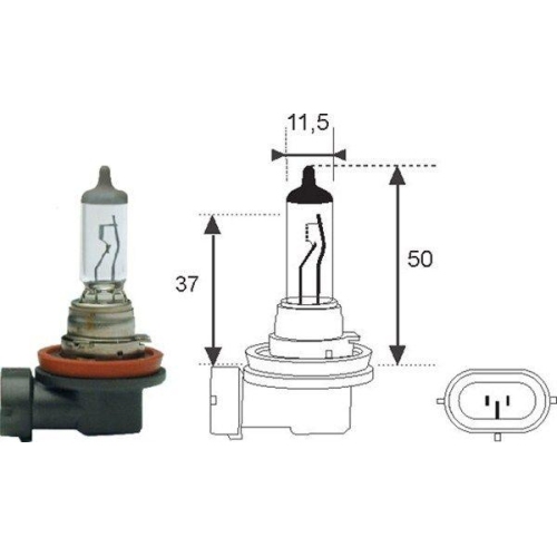 MAGNETI MARELLI Gl&uuml;hlampe STANDARD 002549100000