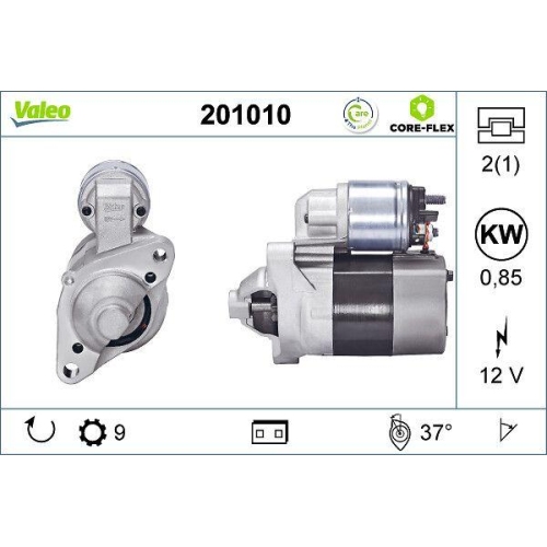 VALEO Starter VALEO CORE-FLEX 201010