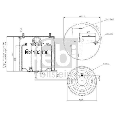 FEBI BILSTEIN Federbalg, Luftfederung 183438