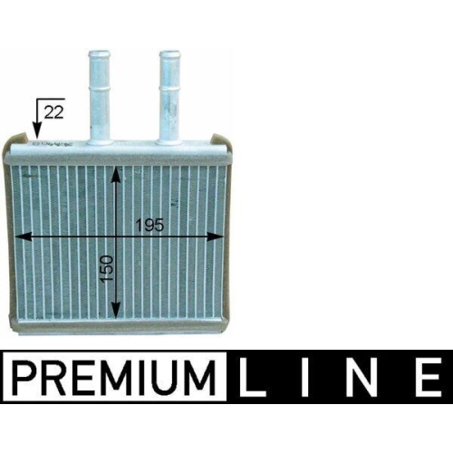 MAHLE W&auml;rmetauscher, Innenraumheizung BEHR *** PREMIUM LINE *** AH 206 000P