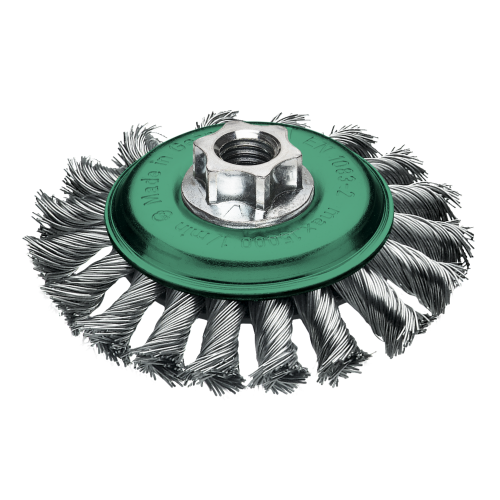 Zopf-Kegelb&uuml;rste ZK Drm 115 x 12 mm 1 rhg. x 20Z Blume links Stahldraht LESSMANN