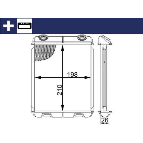 MAHLE W&auml;rmetauscher, Innenraumheizung BEHR AH 21 000S