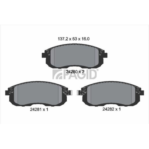 PAGID Bremsbelagsatz, Scheibenbremse T1654N