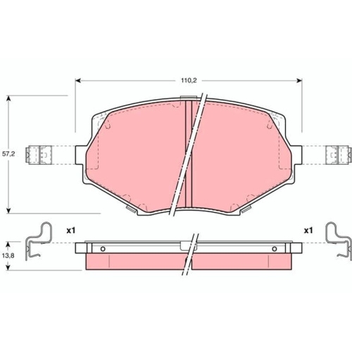 TRW Bremsbelagsatz, Scheibenbremse GDB3103