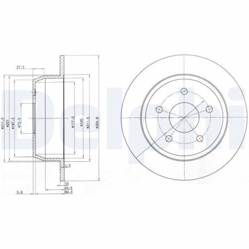 DELPHI Bremsscheibe BG3660