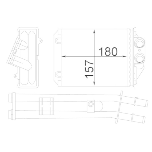 MAHLE W&auml;rmetauscher, Innenraumheizung BEHR AH 213 000S