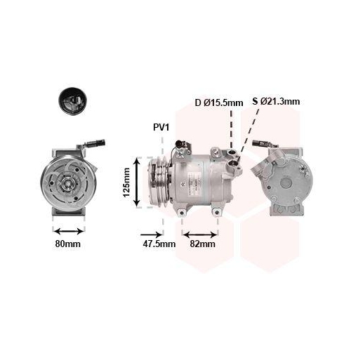 VAN WEZEL Kompressor, Klimaanlage 3201K700
