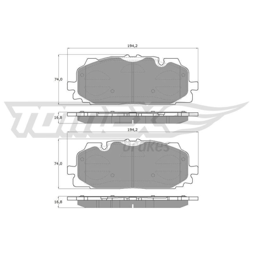 TOMEX Brakes Bremsbelagsatz, Scheibenbremse TX 18-60