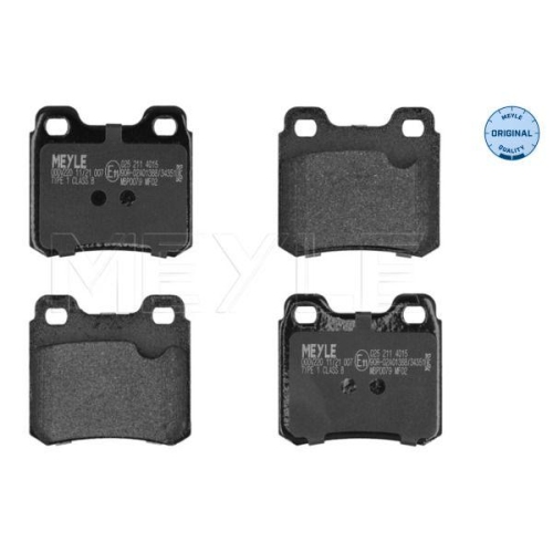 MEYLE Bremsbelagsatz, Scheibenbremse MEYLE-ORIGINAL: True to OE. 025 211 4015