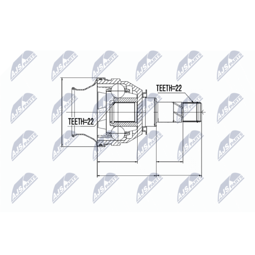 NTY Gelenksatz, Antriebswelle NPW-PL-026