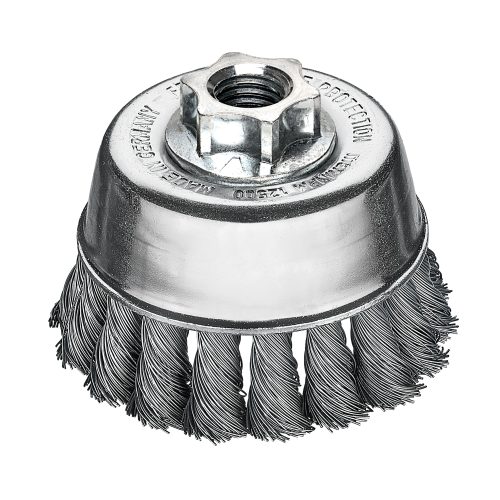 Zopf-Topfb&uuml;rste ZT Drm 65x12 mm 1 rhg. x 18 Z Blume rechts Stahldraht LESSMANN