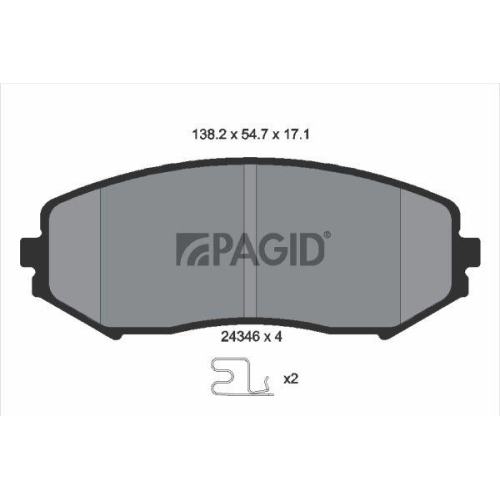 PAGID Bremsbelagsatz, Scheibenbremse T1600N