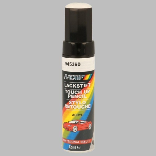 Lackstift Autolackreparatur Autofarbe Kompakt wei&szlig; gl&auml;nzend 12 ml MOTIP 945360
