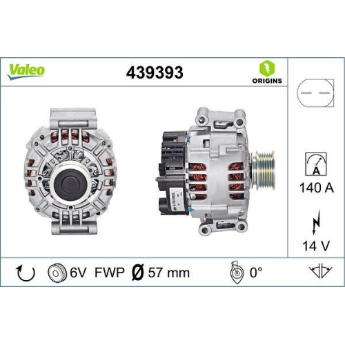 VALEO Generator VALEO ORIGINS - NEW O.E. TECHNOLOGIE 439393