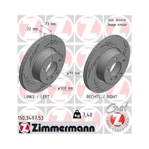 ZIMMERMANN Bremsscheibe BLACK Z 150.3497.53