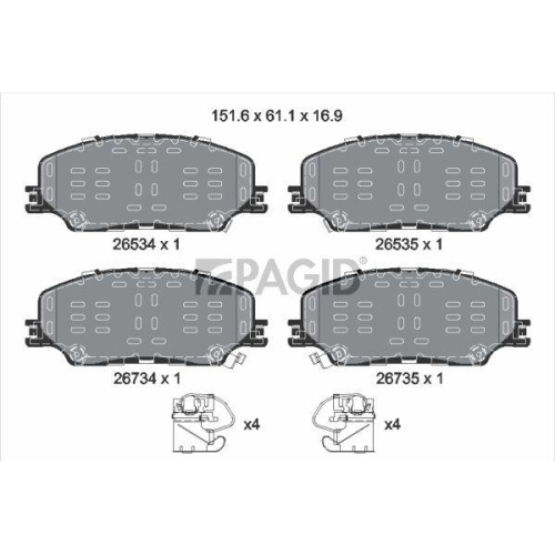 PAGID Bremsbelagsatz, Scheibenbremse T4205N