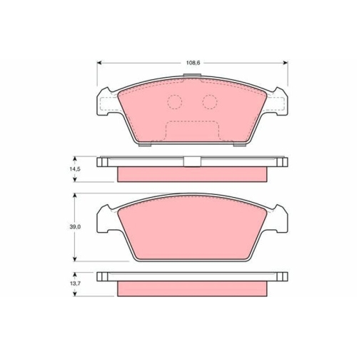 TRW Bremsbelagsatz, Scheibenbremse GDB3108