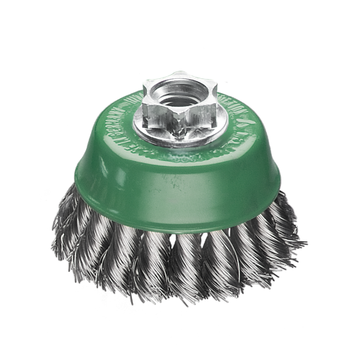 Zopf-Topfb&uuml;rste ZT Drm 65 x 12 mm 1 rhg. x 18 Z Blume rechts Stahldraht LESSMANN