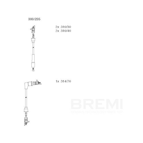 BREMI Z&uuml;ndleitungssatz 300/235