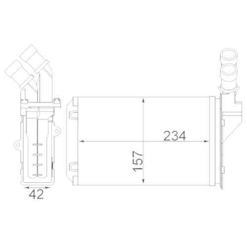 MAHLE W&auml;rmetauscher, Innenraumheizung BEHR AH 217 000S