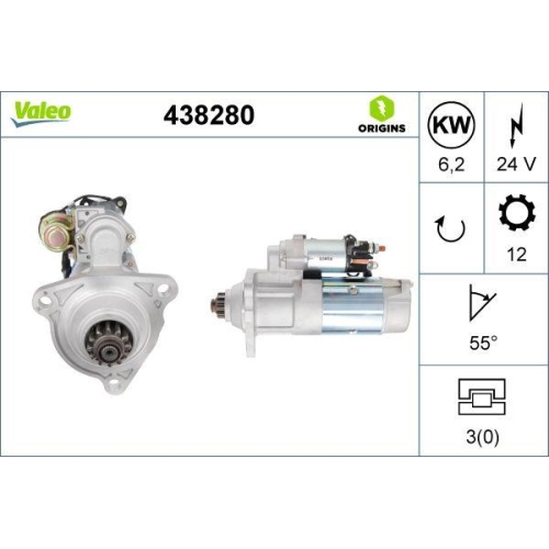 VALEO Starter VALEO ORIGINS NEW OE TECHNOLOGIE 438280