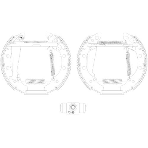 HELLA Bremsbackensatz Shoe Kit Pro 8DB 355 004-961