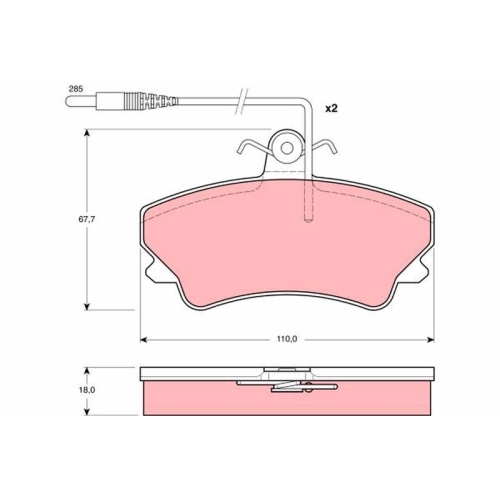 TRW Bremsbelagsatz, Scheibenbremse GDB1203
