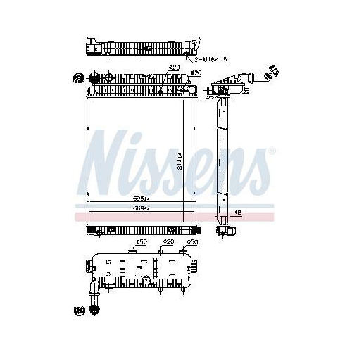 NISSENS Kühler, Motorkühlung 62648