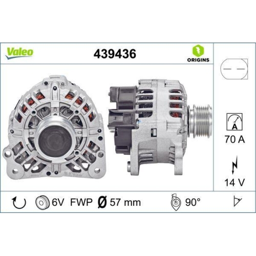 VALEO Generator VALEO ORIGINS - NEW O.E. TECHNOLOGIE 439436