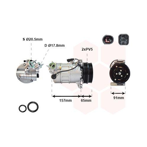 VAN WEZEL Kompressor, Klimaanlage *** IR PLUS *** 5901K700