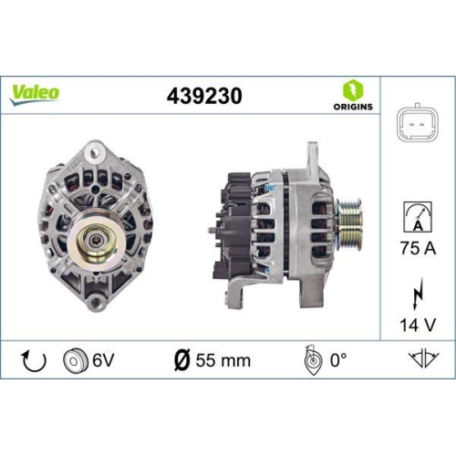 VALEO Generator VALEO ORIGINS NEW OE TECHNOLOGIE 439230