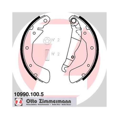ZIMMERMANN Bremsbackensatz 10990.100.5