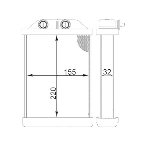 MAHLE Wärmetauscher, Innenraumheizung BEHR AH 220 000S