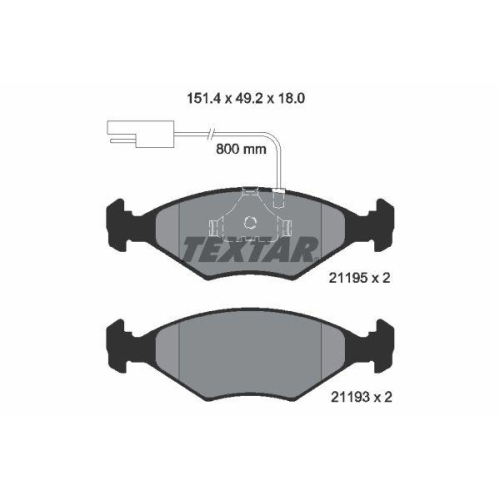 TEXTAR Bremsbelagsatz, Scheibenbremse