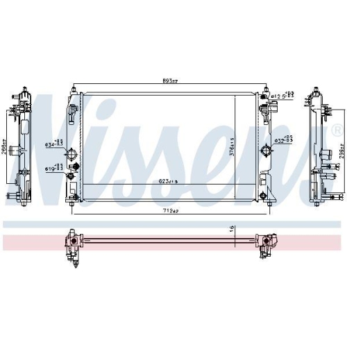 NISSENS Kühler, Motorkühlung 606858