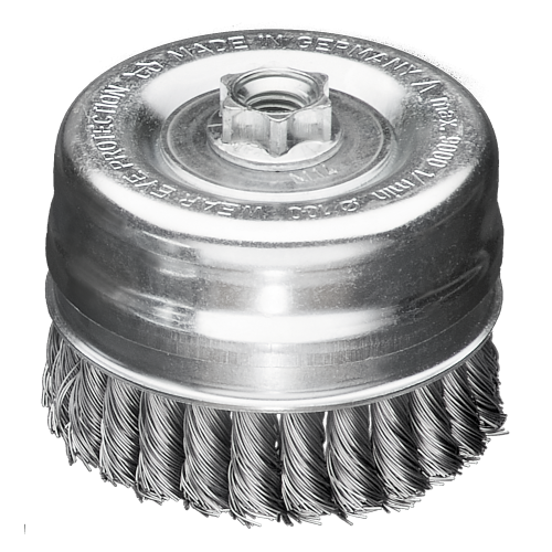 Zopf-Topfb&uuml;rste ZT mit St&uuml;tzring Drm 100 x 14 mm 1 rhg. x26 Z Blume rechts Draht