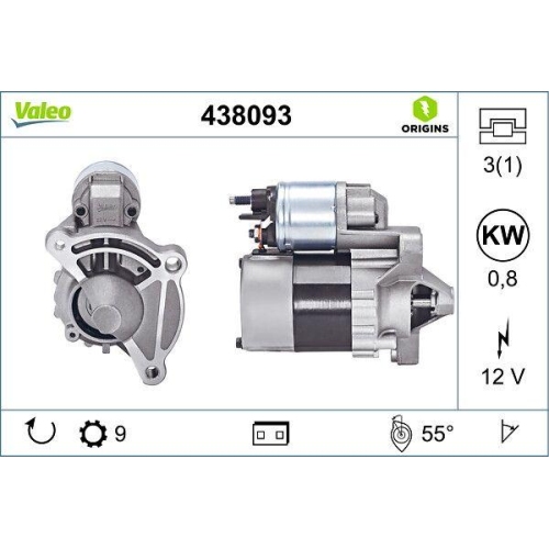 VALEO Starter VALEO ORIGINS NEW OE TECHNOLOGIE 438093