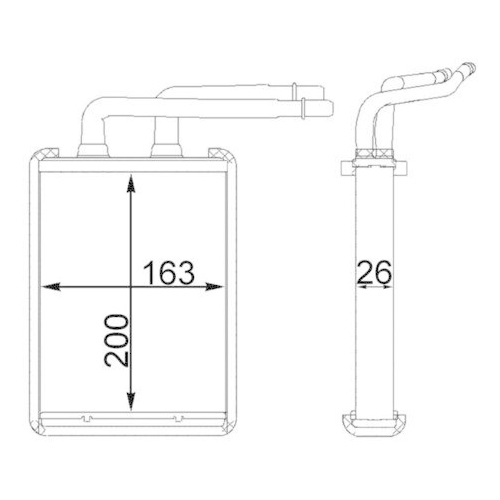 MAHLE W&auml;rmetauscher, Innenraumheizung BEHR AH 221 000S