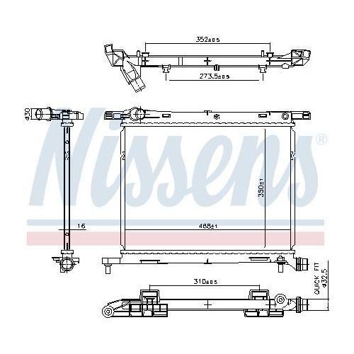 NISSENS K&uuml;hler, Motork&uuml;hlung 607029