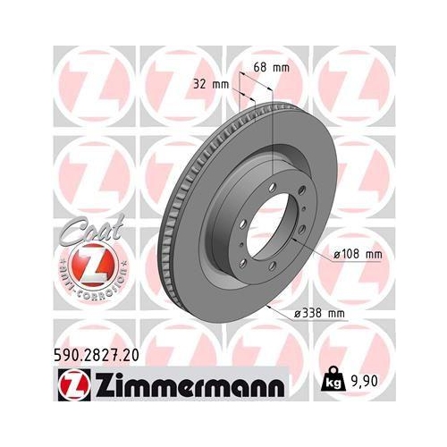 ZIMMERMANN Bremsscheibe COAT Z 590.2827.20