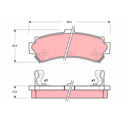 TRW Bremsbelagsatz, Scheibenbremse GDB3115