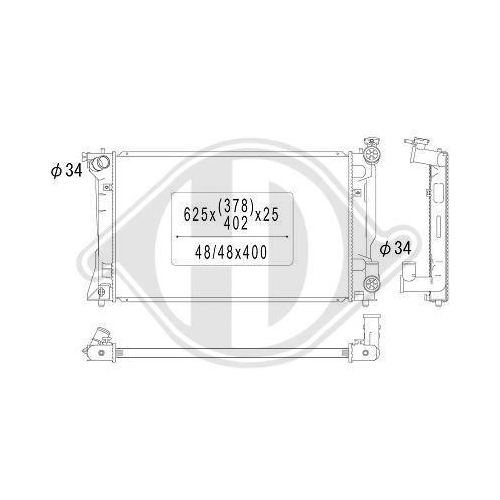 DIEDERICHS Kühler, Motorkühlung DIEDERICHS Climate DCM3254