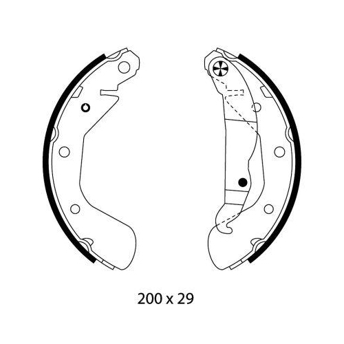 TEXTAR Bremsbackensatz 91058100