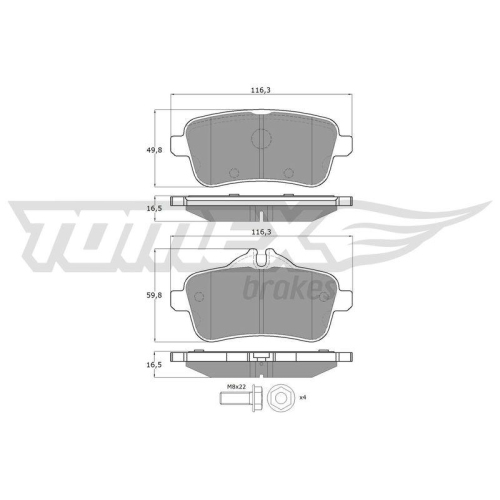 TOMEX Brakes Bremsbelagsatz, Scheibenbremse TX 18-79