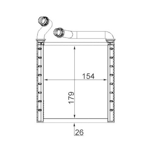 MAHLE Wärmetauscher, Innenraumheizung BEHR AH 223 000S