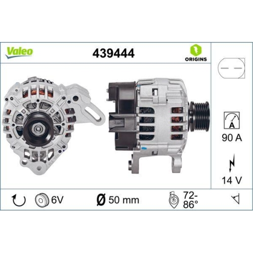 VALEO Generator VALEO ORIGINS NEW OE TECHNOLOGIE 439444