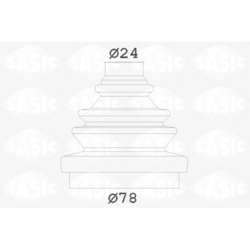 SASIC Faltenbalgsatz, Antriebswelle 2933013