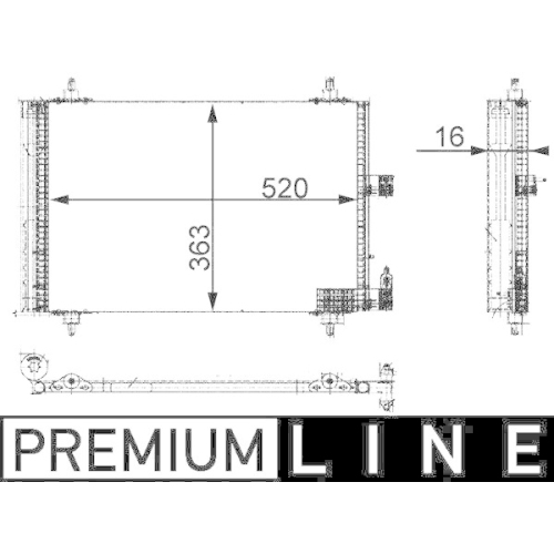 MAHLE Kondensator, Klimaanlage BEHR *** PREMIUM LINE *** AC 350 000P